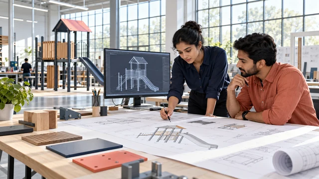 AG Concept Visual of engineers reviewing product drawings