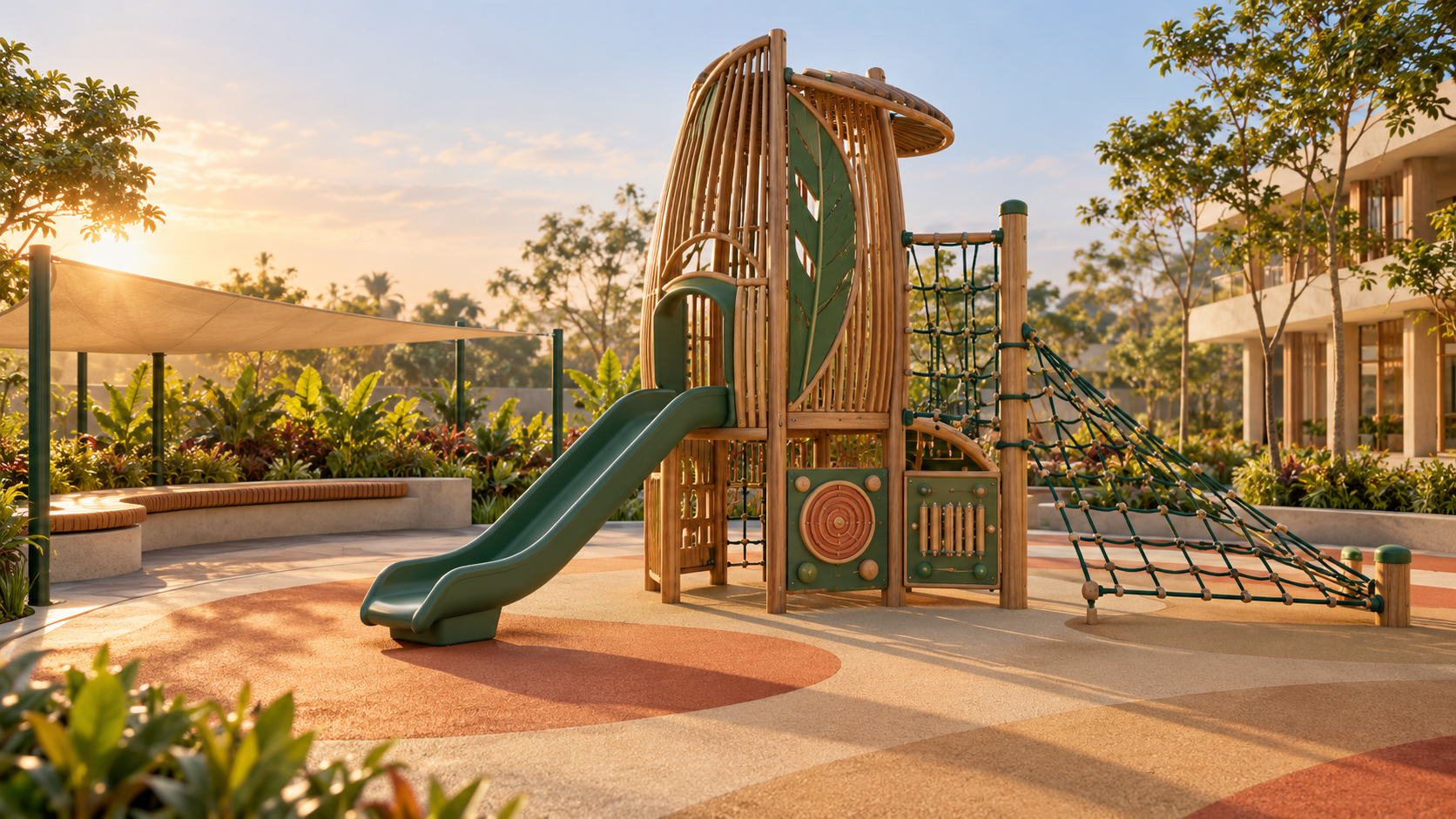 Original outdoor playground design concept visualisation, pending AG technical and register review